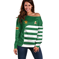 Zimbabwe Rugby Off Shoulder Sweater One For The History Sables - Wonder Print Shop