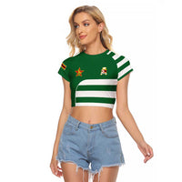 Zimbabwe Rugby Raglan Cropped T Shirt One For The History Sables - Wonder Print Shop