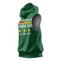Zimbabwe Rugby Sleeveless Hoodie One For The History Sables - Wonder Print Shop