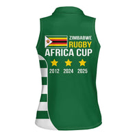 Zimbabwe Rugby Women Sleeveless Polo Shirt One For The History Sables - Wonder Print Shop