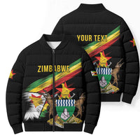 Zimbabwe Wings Flag Bomber Puffer Jacket Proudly Zimbabwean - Wonder Print Shop