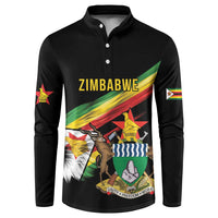 Zimbabwe Wings Flag Button Sweatshirt Proudly Zimbabwean - Wonder Print Shop