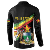 Zimbabwe Wings Flag Button Sweatshirt Proudly Zimbabwean - Wonder Print Shop