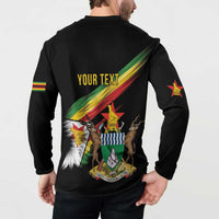 Zimbabwe Wings Flag Button Sweatshirt Proudly Zimbabwean - Wonder Print Shop