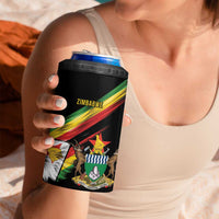 Zimbabwe Wings Flag 4 in 1 Can Cooler Tumbler Proudly Zimbabwean - Wonder Print Shop