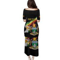 Zimbabwe Wings Flag Family Matching Puletasi and Hawaiian Shirt Proudly Zimbabwean - Wonder Print Shop