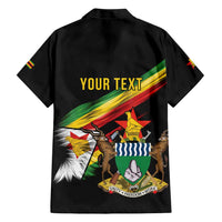 Zimbabwe Wings Flag Family Matching Short Sleeve Bodycon Dress and Hawaiian Shirt Proudly Zimbabwean - Wonder Print Shop