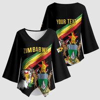 Zimbabwe Wings Flag Kimono Sleeve Blouse Proudly Zimbabwean - Wonder Print Shop
