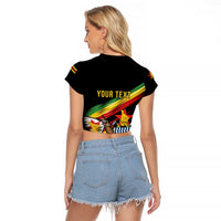 Zimbabwe Wings Flag Raglan Cropped T Shirt Proudly Zimbabwean - Wonder Print Shop