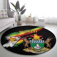 Zimbabwe Wings Flag Round Carpet Proudly Zimbabwean - Wonder Print Shop