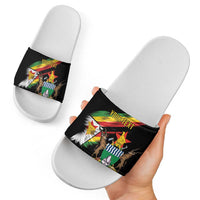 Zimbabwe Wings Flag Slide Sandals Proudly Zimbabwean - Wonder Print Shop