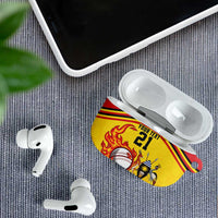 Uganda Cricket Custom AirPods Case Cranes Cricket Ball Fire - Wonder Print Shop