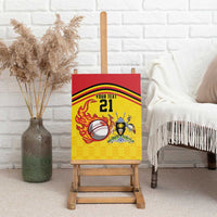 Uganda Cricket Custom Canvas Wall Art Cranes Cricket Ball Fire - Wonder Print Shop