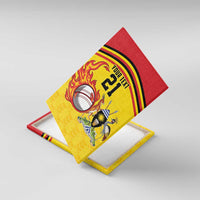 Uganda Cricket Custom Canvas Wall Art Cranes Cricket Ball Fire - Wonder Print Shop