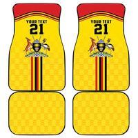 Uganda Cricket Custom Car Mats Cranes Cricket Ball Fire - Wonder Print Shop