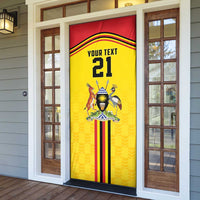 Uganda Cricket Custom Door Cover Cranes Cricket Ball Fire - Wonder Print Shop