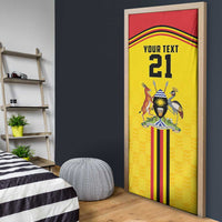 Uganda Cricket Custom Door Cover Cranes Cricket Ball Fire - Wonder Print Shop