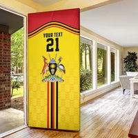 Uganda Cricket Custom Door Cover Cranes Cricket Ball Fire - Wonder Print Shop