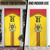 Uganda Cricket Custom Door Cover Cranes Cricket Ball Fire - Wonder Print Shop