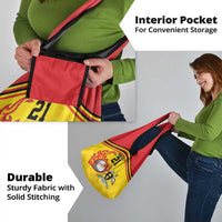 Uganda Cricket Custom Grocery Bag Cranes Cricket Ball Fire - Wonder Print Shop