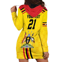 Uganda Cricket Custom Hoodie Dress Cranes Cricket Ball Fire - Wonder Print Shop