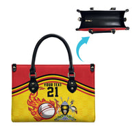 Uganda Cricket Custom Leather Bag Cranes Cricket Ball Fire - Wonder Print Shop