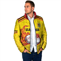 Uganda Cricket Custom Padded Jacket Cranes Cricket Ball Fire - Wonder Print Shop