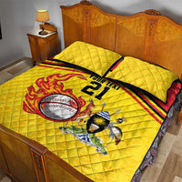 Uganda Cricket Custom Quilt Bed Set Cranes Cricket Ball Fire - Wonder Print Shop