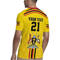 Uganda Cricket Custom Rugby Jersey Cranes Cricket Ball Fire - Wonder Print Shop