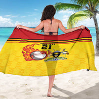 Uganda Cricket Custom Sarong Cranes Cricket Ball Fire - Wonder Print Shop