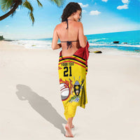 Uganda Cricket Custom Sarong Cranes Cricket Ball Fire - Wonder Print Shop