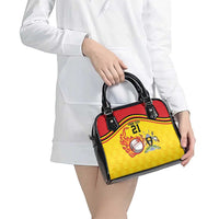 Uganda Cricket Custom Shoulder Handbag Cranes Cricket Ball Fire - Wonder Print Shop