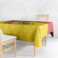 Uganda Cricket Custom Tablecloth Cranes Cricket Ball Fire - Wonder Print Shop