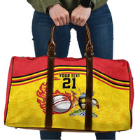 Uganda Cricket Custom Travel Bag Cranes Cricket Ball Fire - Wonder Print Shop