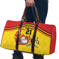 Uganda Cricket Custom Travel Bag Cranes Cricket Ball Fire - Wonder Print Shop