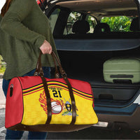 Uganda Cricket Custom Travel Bag Cranes Cricket Ball Fire - Wonder Print Shop