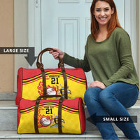 Uganda Cricket Custom Travel Bag Cranes Cricket Ball Fire - Wonder Print Shop
