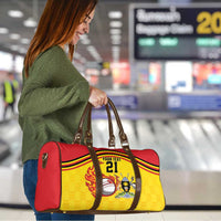 Uganda Cricket Custom Travel Bag Cranes Cricket Ball Fire - Wonder Print Shop