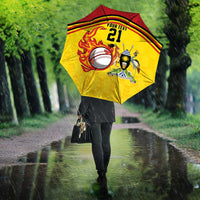 Uganda Cricket Custom Umbrella Cranes Cricket Ball Fire - Wonder Print Shop
