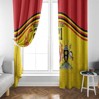 Uganda Cricket Custom Window Curtain Cranes Cricket Ball Fire - Wonder Print Shop