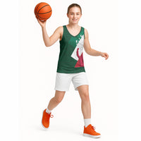 Dia de la Independencia de Mexico Basketball Jersey 16 De Septiembre Traditional Aztec Tribal Green