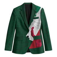Dia de la Independencia de Mexico Blazer 16 De Septiembre Traditional Aztec Tribal Green