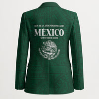 Dia de la Independencia de Mexico Blazer 16 De Septiembre Traditional Aztec Tribal Green
