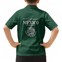 Dia de la Independencia de Mexico Hawaiian Shirt 16 De Septiembre Traditional Aztec Tribal Green