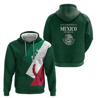 Dia de la Independencia de Mexico Hoodie 16 De Septiembre Traditional Aztec Tribal Green