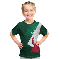 Dia de la Independencia de Mexico Kid T Shirt 16 De Septiembre Traditional Aztec Tribal Green