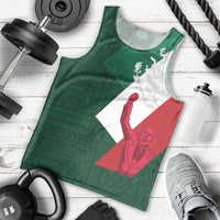 Dia de la Independencia de Mexico Men Tank Top 16 De Septiembre Traditional Aztec Tribal Green