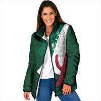 Dia de la Independencia de Mexico Padded Jacket 16 De Septiembre Traditional Aztec Tribal Green