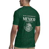 Dia de la Independencia de Mexico Rugby Jersey 16 De Septiembre Traditional Aztec Tribal Green