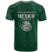 Dia de la Independencia de Mexico T Shirt 16 De Septiembre Traditional Aztec Tribal Green